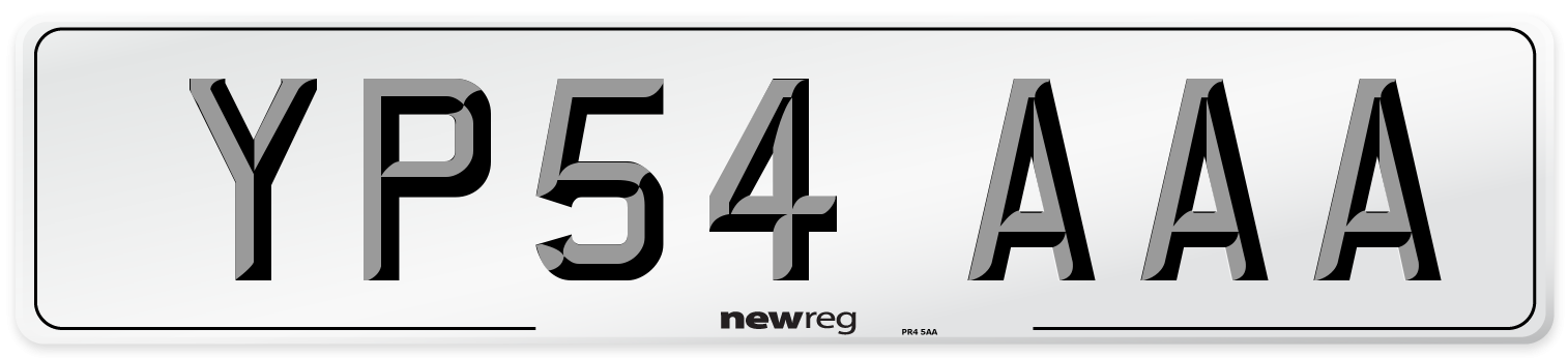 YP54 AAA Number Plate from New Reg